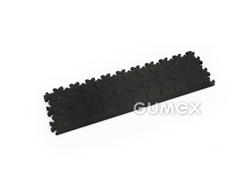 Anlaufkante FORTELOCK 2045, 7mm, 510x140mm, 92°ShA, Dessin flache Noppen, PVC, schwarz, 